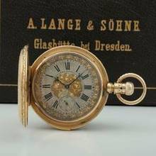 Thumbnail von A. Lange & Söhne 150g 18k Louis XV. Renaissance Savonette Taschenuhr ¼ Repetition Orign Box 1882 </h1>