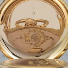 Thumbnail von A. Lange & Söhne 150g 18k Louis XV. Renaissance Savonette Taschenuhr ¼ Repetition Orign Box 1882 </h1>