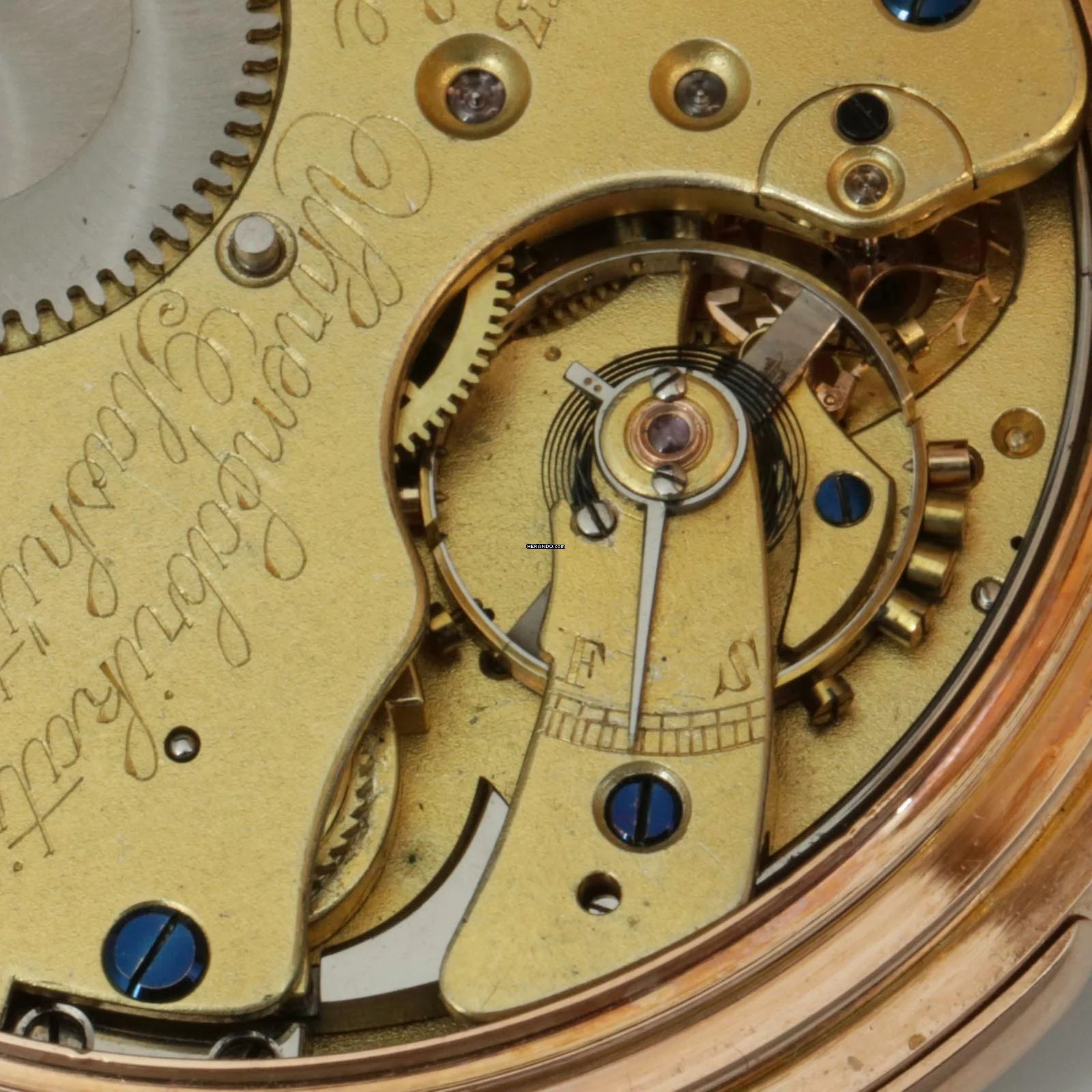 Thumbnail von A. Lange & Söhne Full Set14k Gold Taschenuhr ¼ Repetition Original Etui Garantiekarte 1885