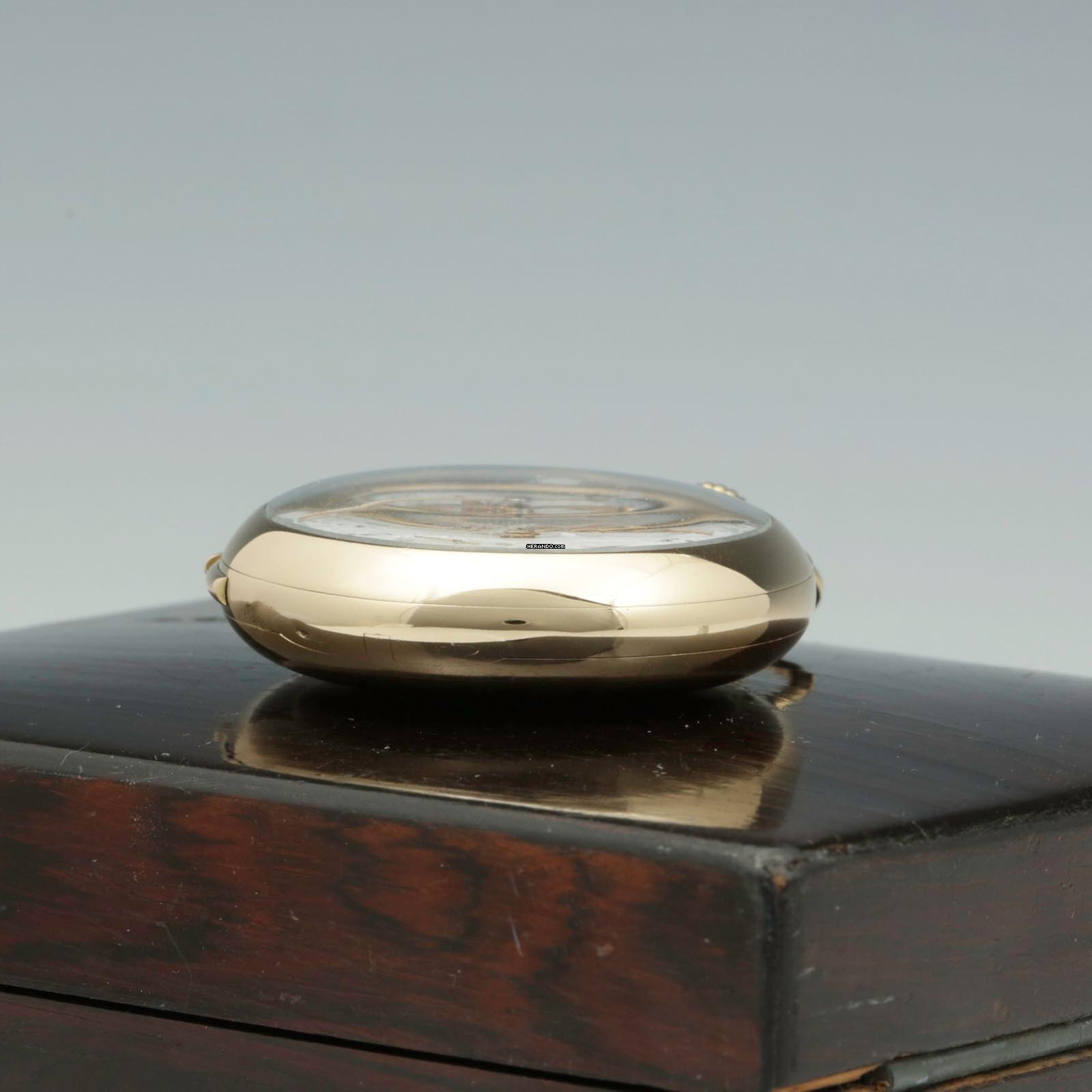 Thumbnail von Haas Nevaux & Cie. 18k. Gold Taschenuhr 36j Minutenrepetition Split-Sekunde Chronograph und Box 1905