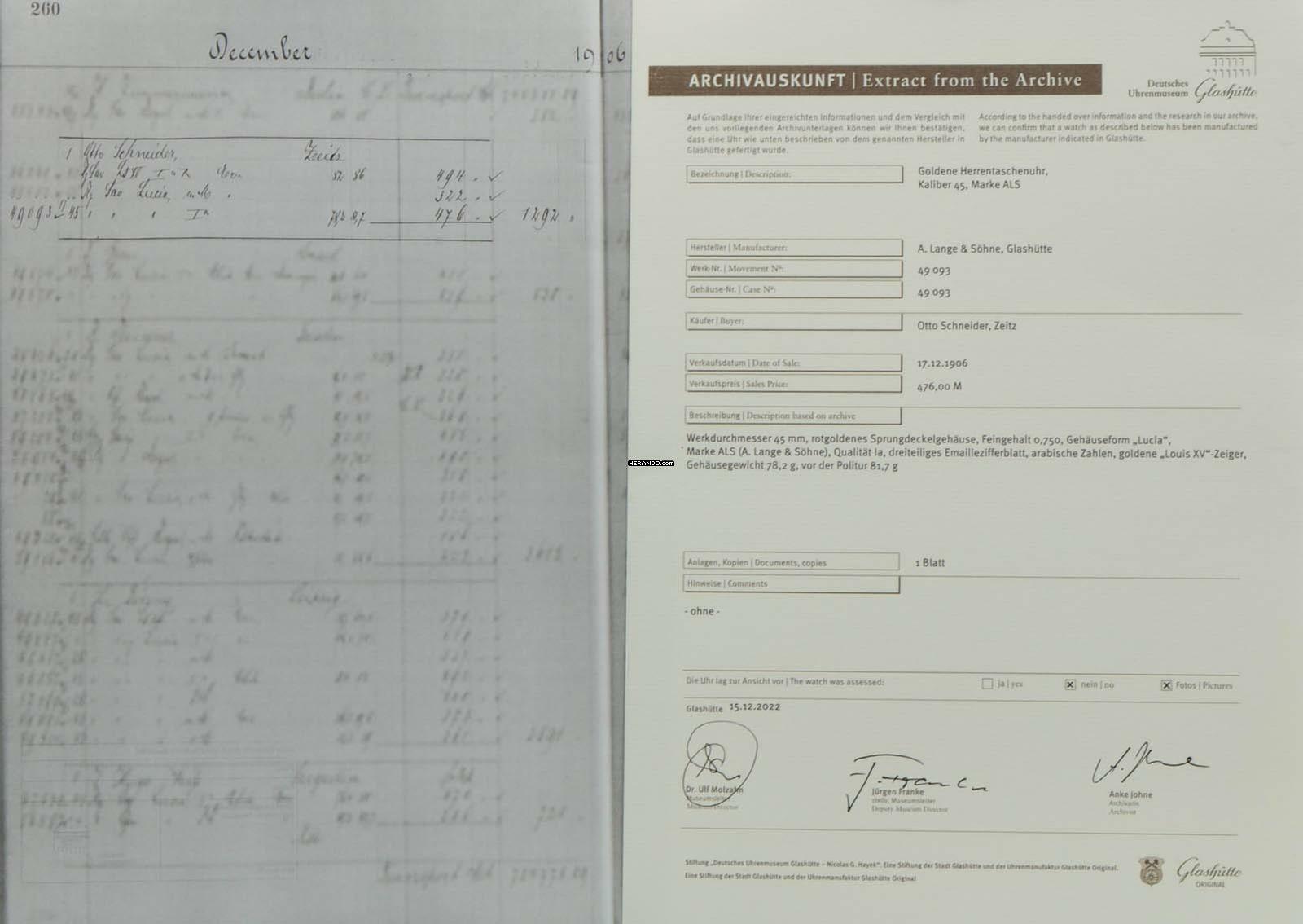 Thumbnail von A. Lange & Söhne 55mm Gr 130g schwere Qualität 1A Taschenuhr 18k Gold mit Box & Zertifikat 1906 </h1>