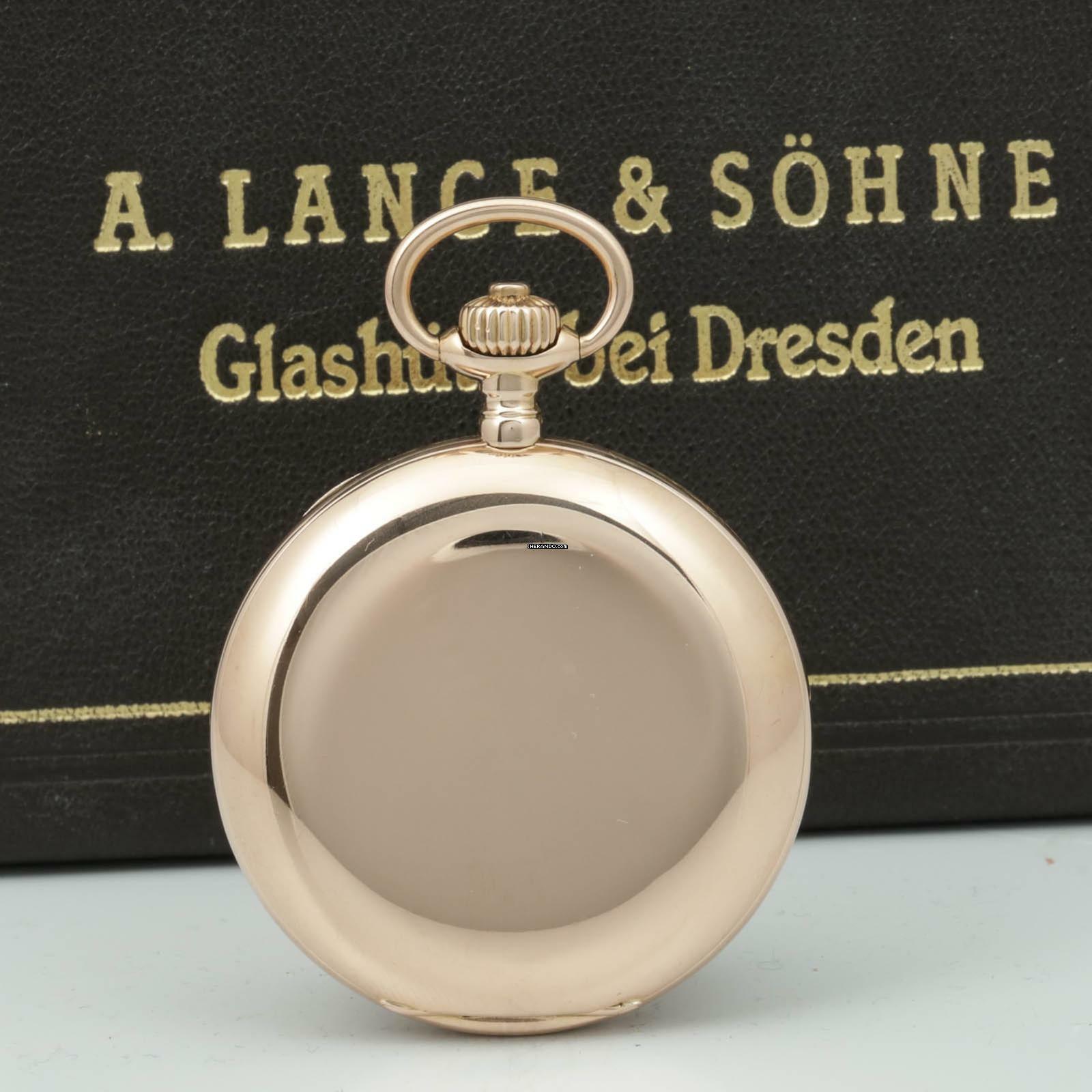 Thumbnail von A. Lange & Söhne 55mm Gr 130g schwere Qualität 1A Taschenuhr 18k Gold mit Box & Zertifikat 1906 </h1>