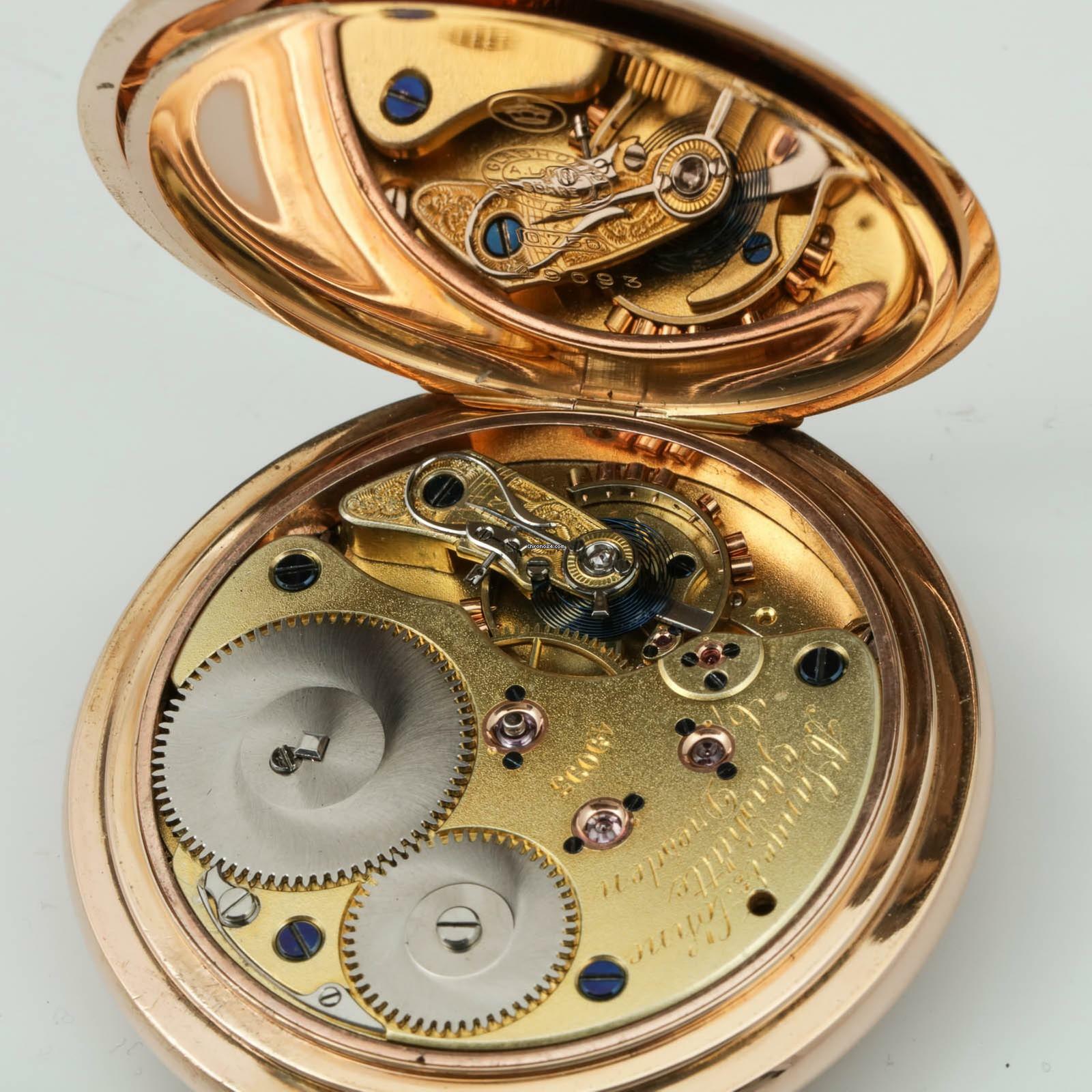 Thumbnail von A. Lange & Söhne 55mm Gr 130g schwere Qualität 1A Taschenuhr 18k Gold mit Box & Zertifikat 1906 </h1>
