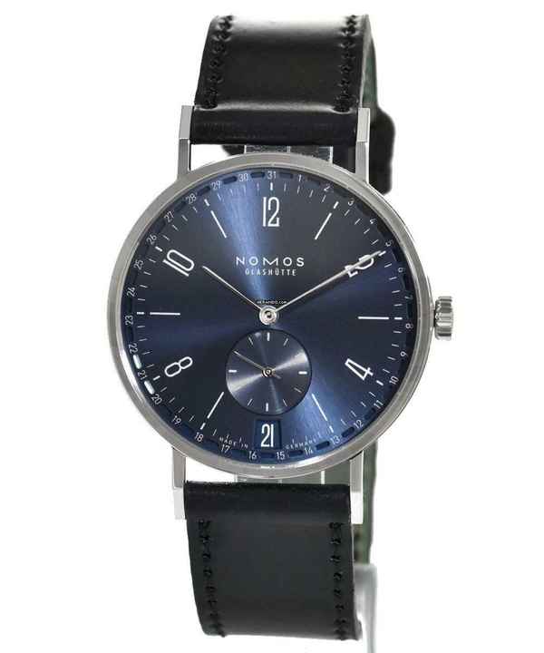  NOMOS Tangente 2Date blau Handaufzug Ref. 136 