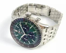 Thumbnail von Breitling Navitimer 1 B01 Chronograph 46 Green Full Set / New Watch