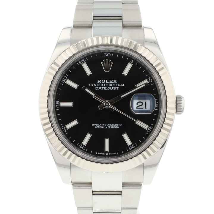  Rolex Datejust 41 Oyster Fluted Black Dial </h1> 