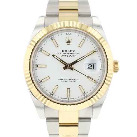  Rolex Datejust 41 Steel Gold Oyster Fluted White Dial NEW '23 </h1> 