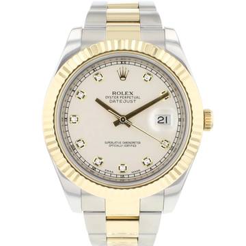  Rolex Datejust II Fluted Ivory Diamond Dial </h1> 