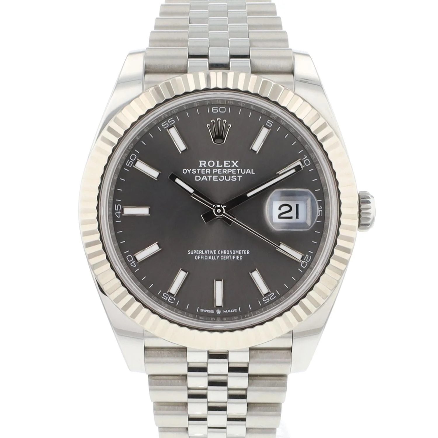  Rolex Datejust 41 Jubilee Fluted Rhodium Dial NEW 2024 </h1> 