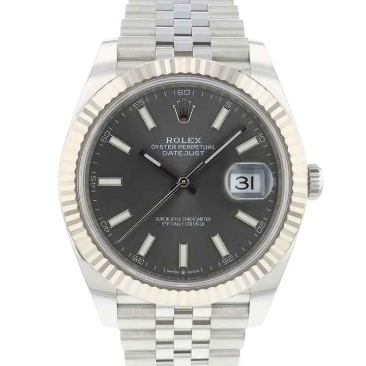  Rolex Datejust 41 Jubilee Fluted Rhodium NEW 2025  
