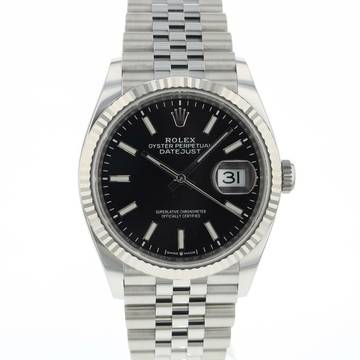  Rolex Datejust 36 Fluted Jubilee Black Dial </h1> 
