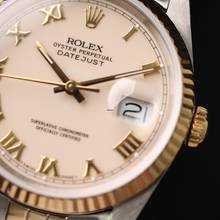 Thumbnail von Rolex Datejust 36 Steel Gold Jubilee Fluted Creme Roman Dial </h1>