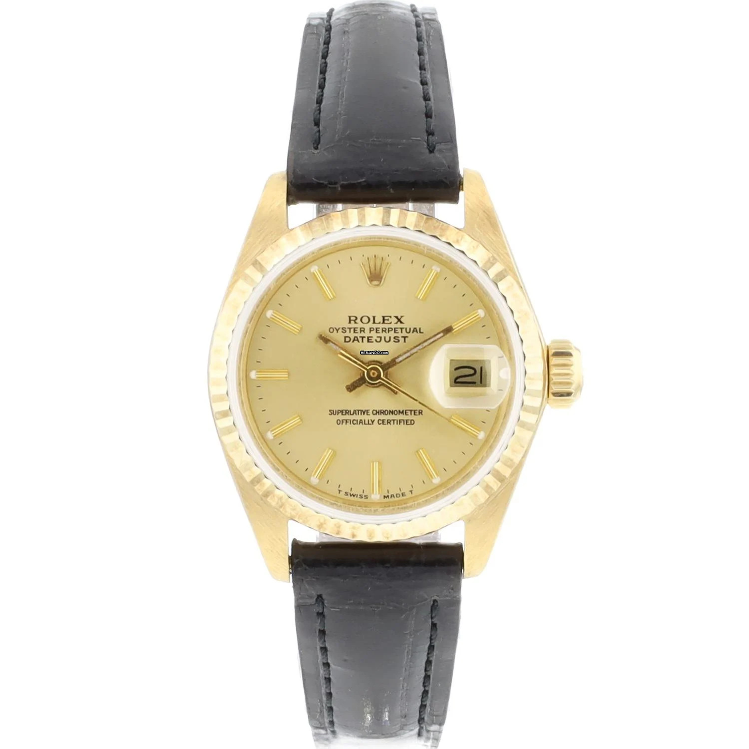  Rolex Lady-Datejust 26 Yellow Gold Champagne Dial </h1> 