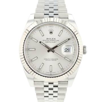 Rolex Datejust 41 Jubilee Fluted Silver Dial </h1> 