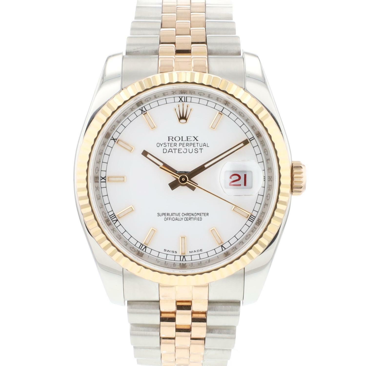 Rolex Datejust 36 Jubilee Fluted Steel / Everose Roulette Date </h1>