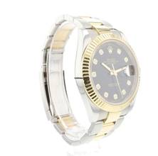 Thumbnail von Rolex Datejust 41 Steel Gold Oyster Fluted Black Diamond Dial </h1>