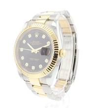 Thumbnail von Rolex Datejust 41 Steel Gold Oyster Fluted Black Diamond Dial </h1>