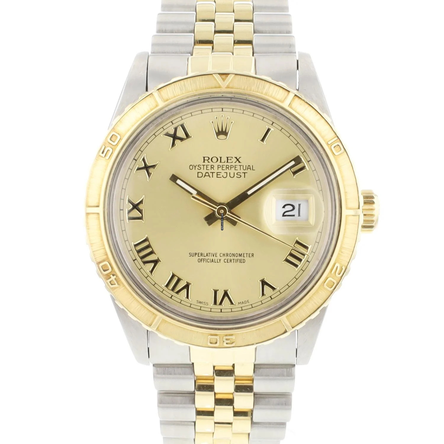 Rolex Datejust Turn-O-Graph 36 Steel Gold Jubilee Turn-O-Graph Champagne Dial </h1>