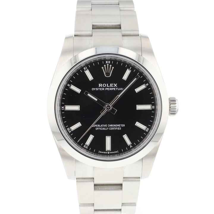  Rolex Oyster Perpetual 34 Bright Black Dial  