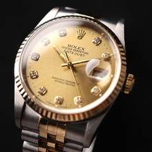 Thumbnail von Rolex Datejust 36 Steel Gold Jubilee Fluted Champagne Diamond Dial </h1>