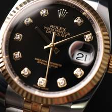 Thumbnail von Rolex Datejust 36 Steel Gold Jubilee Fluted Black Diamond Dial </h1>