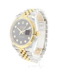 Thumbnail von Rolex Datejust 36 Steel Gold Jubilee Fluted Black Diamond Dial </h1>