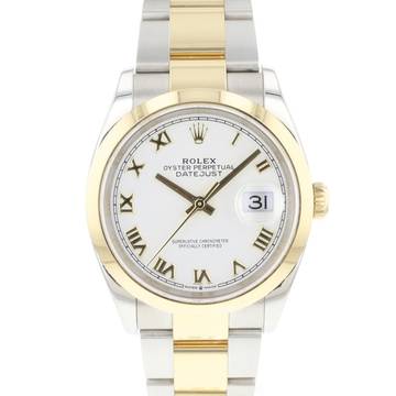  Rolex Datejust 36 Steel Gold Oyster White Roman Dial </h1> 