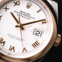 Thumbnail von Rolex Datejust 36 Steel Gold Oyster White Roman Dial </h1>