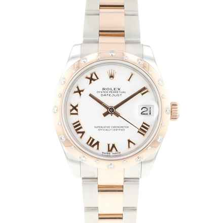  Rolex Datejust 31 Steel Everosegold White Roman Dial Diamonds </h1> 