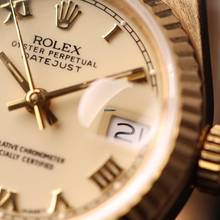Thumbnail von Rolex Lady-Datejust 26 Yellow Gold President Roman Champagne Dial </h1>