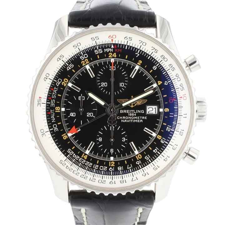  Breitling Navitimer World GMT Chronograph Black Dial </h1> 