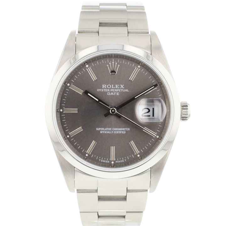  Rolex Oyster Perpetual Date 34 Rodium Dial </h1> 