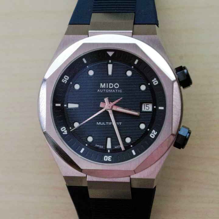  Mido Multifort 8 Two Crowns Blue NEW FULL SET 