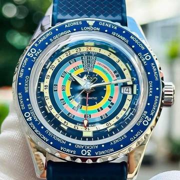  Mido Ocean Star Decompression Worldtimer NEW FULL SET 