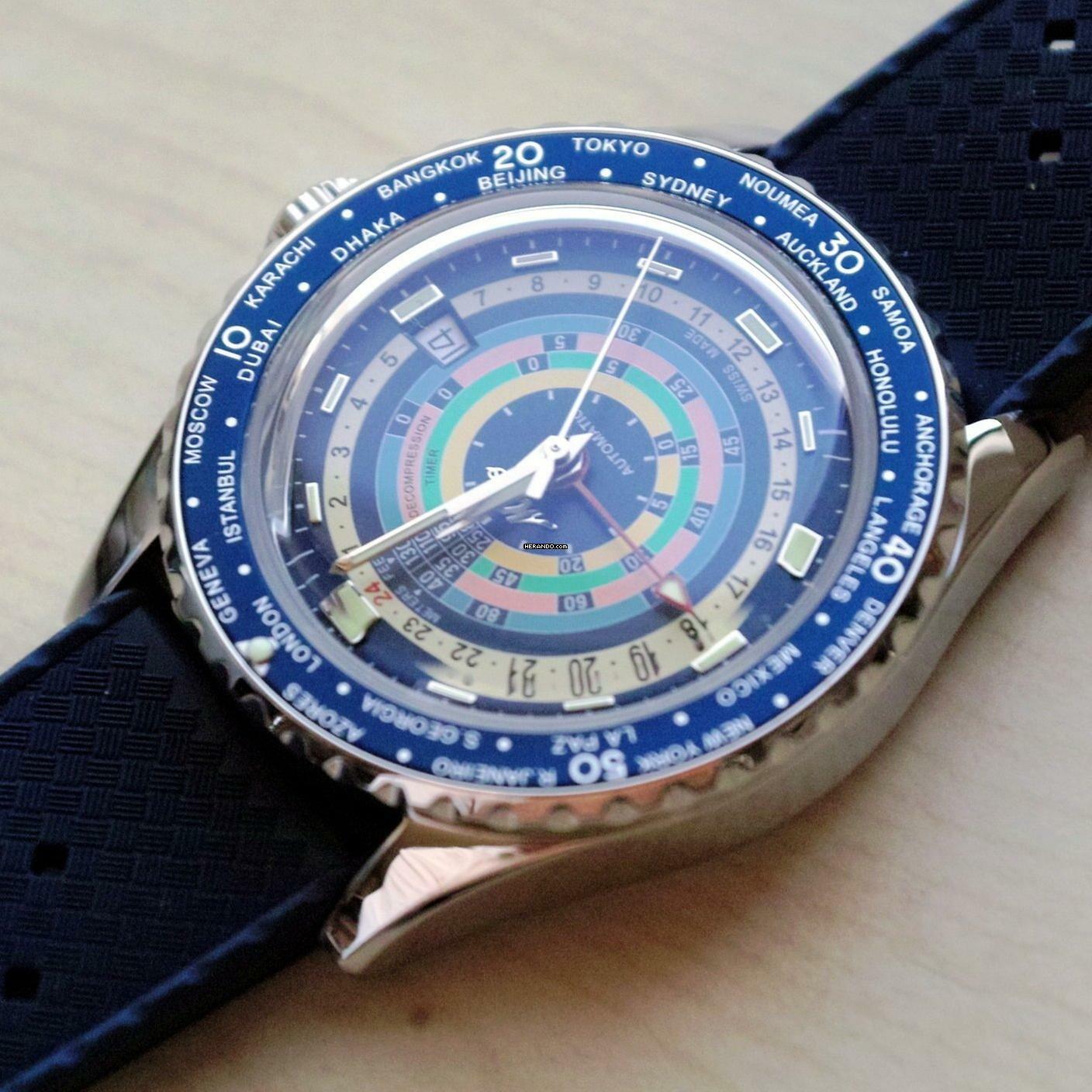 Thumbnail von Mido Ocean Star Decompression Worldtimer NEW FULL SET