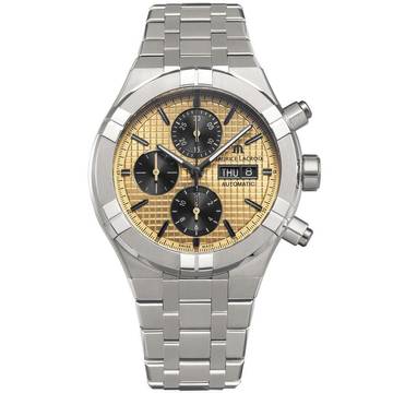  Maurice Lacroix AIKON Automatic Chronograph Gold 44mm NEW FULL SET 