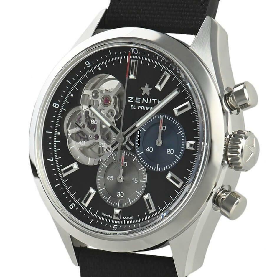  Zenith Chronomaster Open Automatic black 39.5 Mm NEW FULL SET 