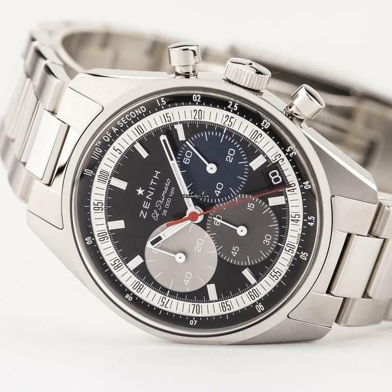  Zenith Chronomaster Original Chronograph Black NEW FULL SET 