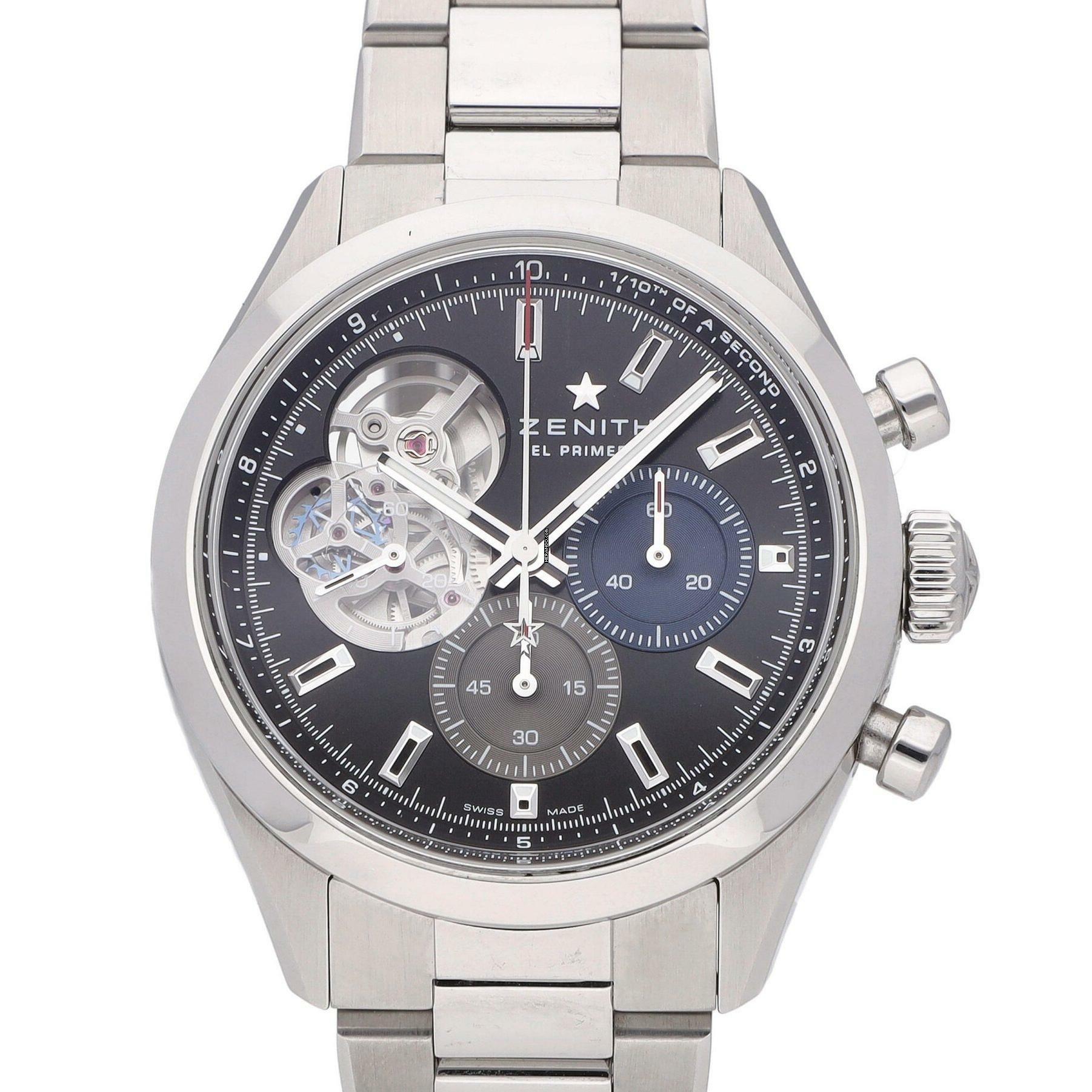  Zenith Chronomaster Open Automatic 39.5 Mm NEW FULL SET 