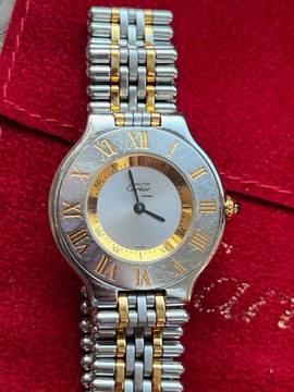 Cartier 21 Must de Cartier 31mm Stahl-Gold neuer Service  