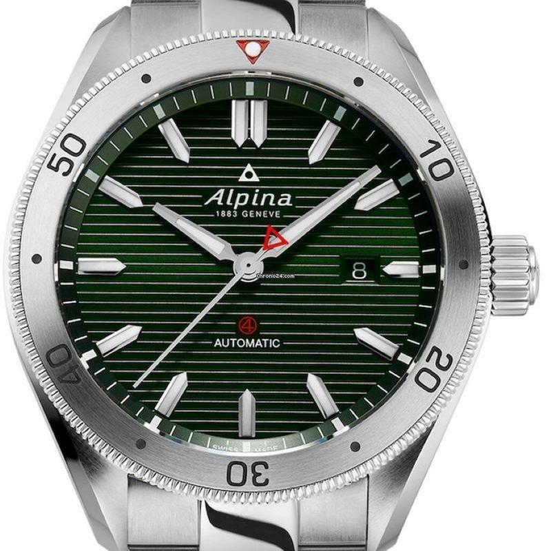  Alpina Alpiner Automatic Zifferblatt grün Stahl Stahl AL-525GR5AQ6B neuwertig 