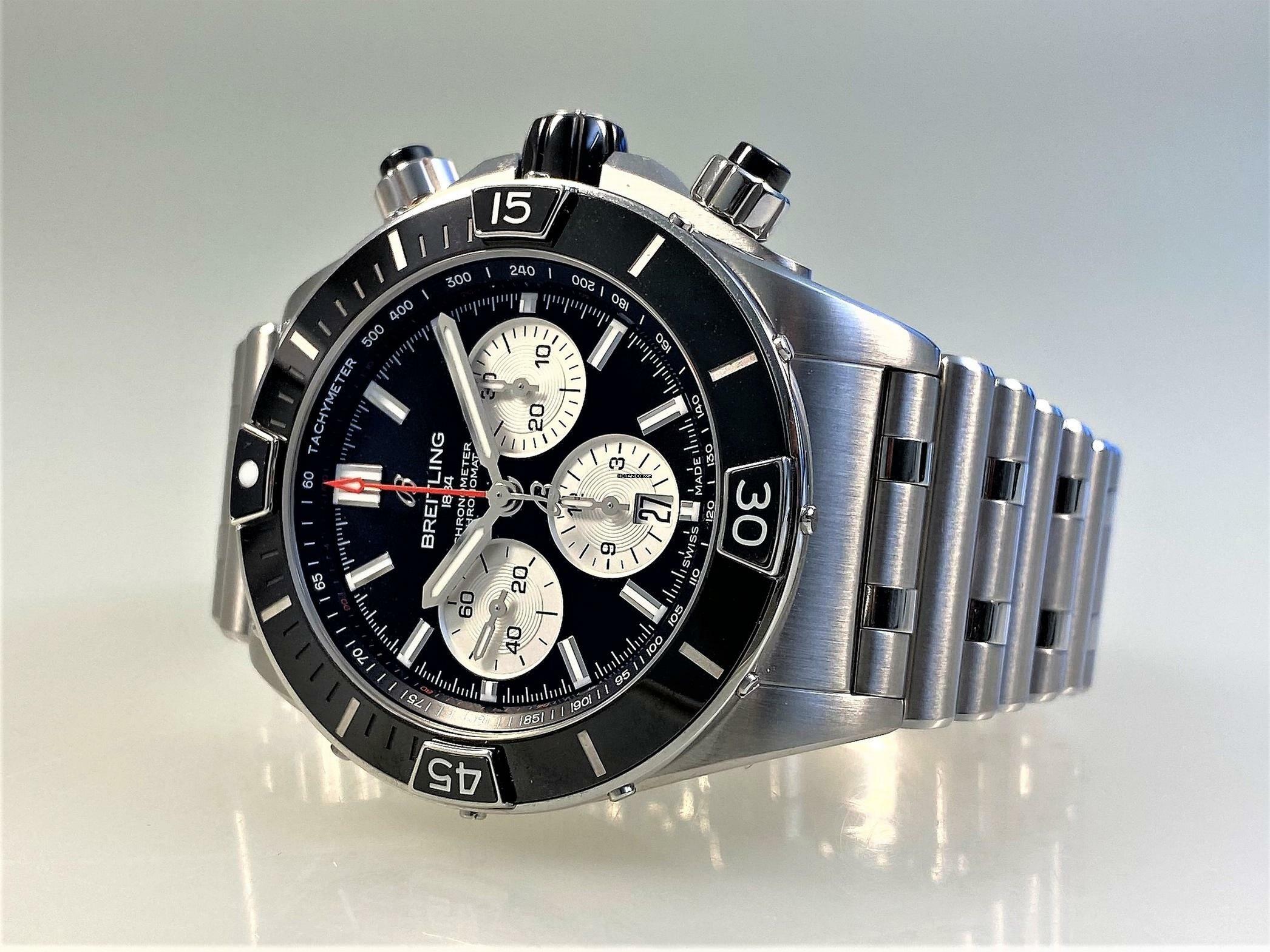 Breitling Chronomat Super Chronomat B01 44 Stahl Keramik Stahlband neu/ungetragen Tresoruhr </h1>