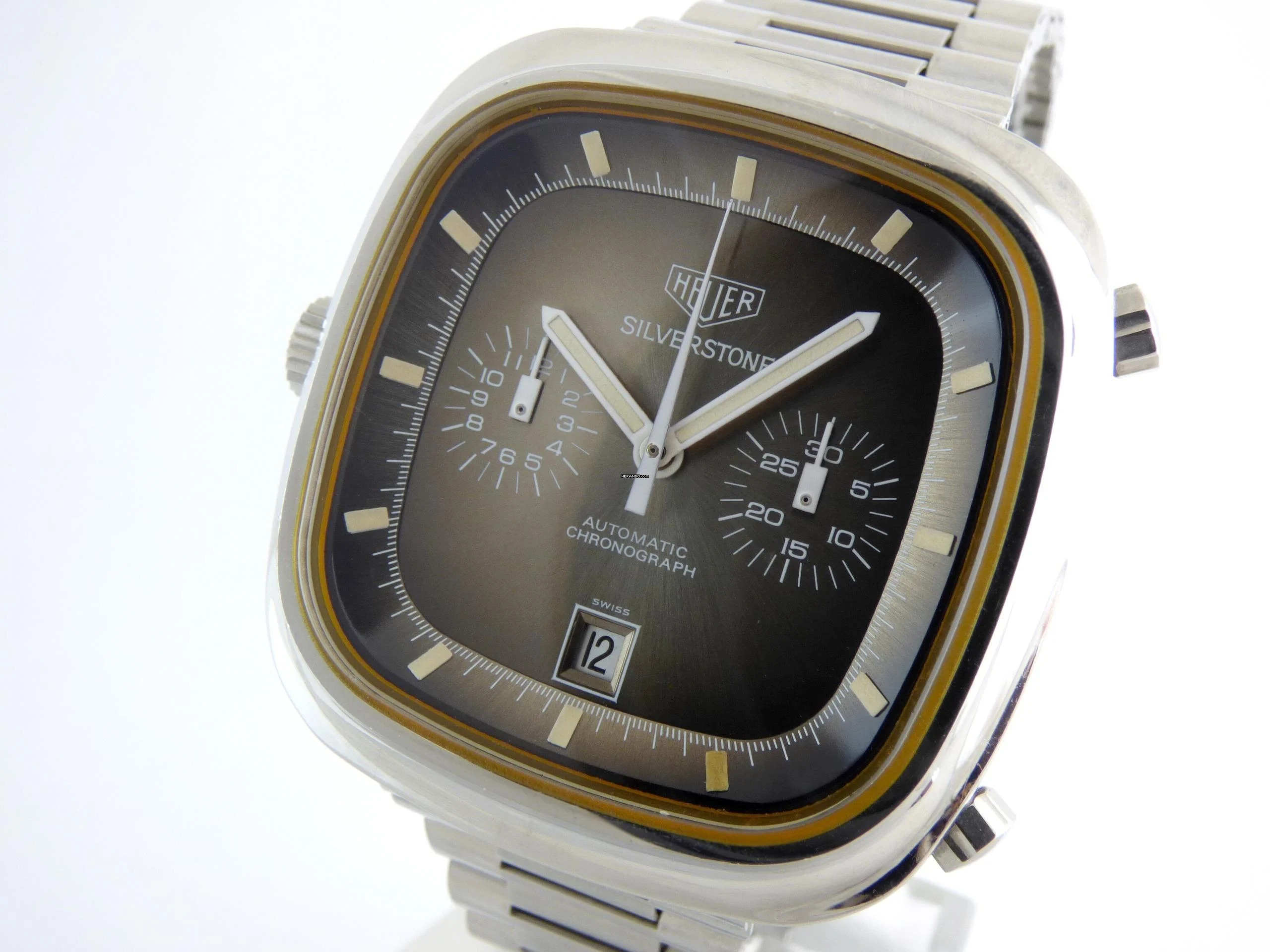  Heuer Silverstone Fume Vintage unpolished / original Bracelet </h1> 