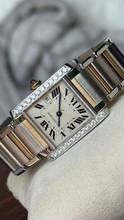 Thumbnail von Cartier Tank Française top condition diamond setting </h1>