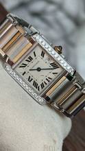 Thumbnail von Cartier Tank Française top condition diamond setting </h1>