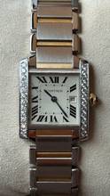Thumbnail von Cartier Tank Française top condition diamond setting </h1>