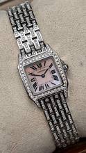 Thumbnail von Cartier Santos Demoiselle mother of pearl full diamond setting iced out </h1>
