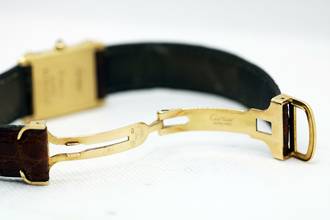 Thumbnail von Cartier Tank Chinoise Ref.8105 Rare Model with orig. Folding clasp in 18kt Gold