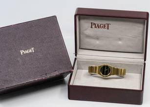 Thumbnail von Piaget Polo very rare Vintage Polo | 761 C 701 D | Onyx dial | Yellowgold </h1>