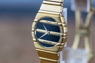 Thumbnail von Piaget Polo very rare Vintage Polo | 761 C 701 D | Onyx dial | Yellowgold </h1>